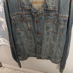 Seven7 Denim Jacket in Light Blue with Gold Logo